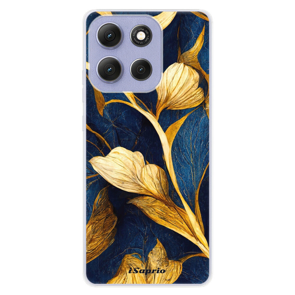 Odolné silikónové puzdro iSaprio - Gold Leaves - Motorola Moto G86 5G