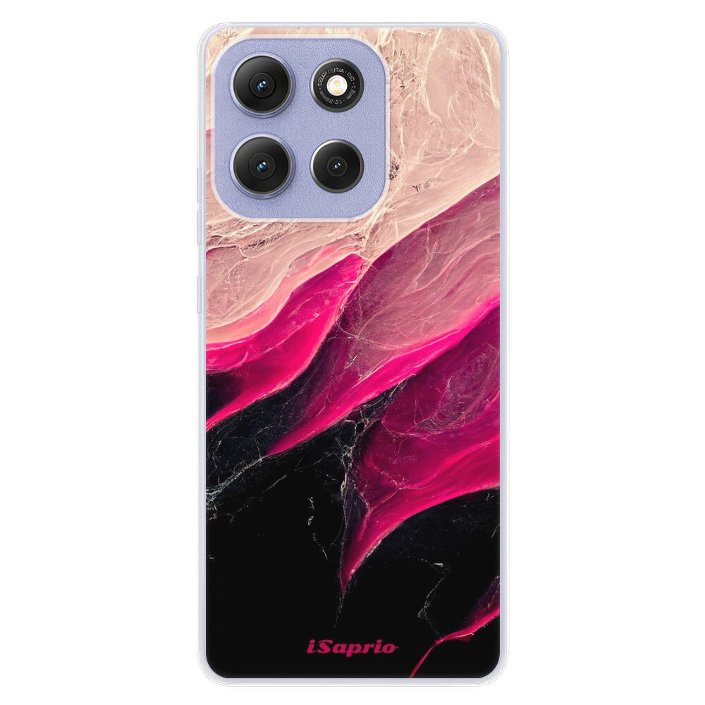 Odolné silikónové puzdro iSaprio - Black and Pink - Motorola Moto G86 5G