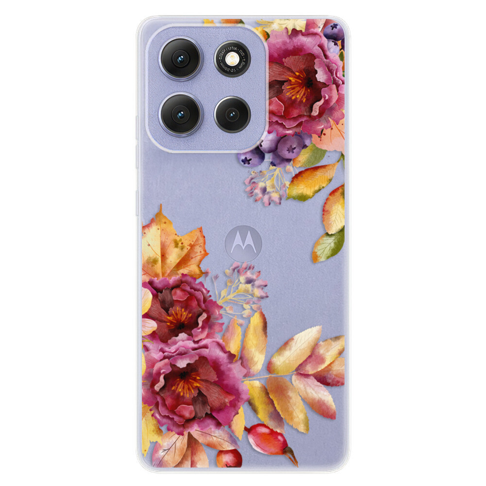 Odolné silikónové puzdro iSaprio - Fall Flowers - Motorola Moto G86 5G