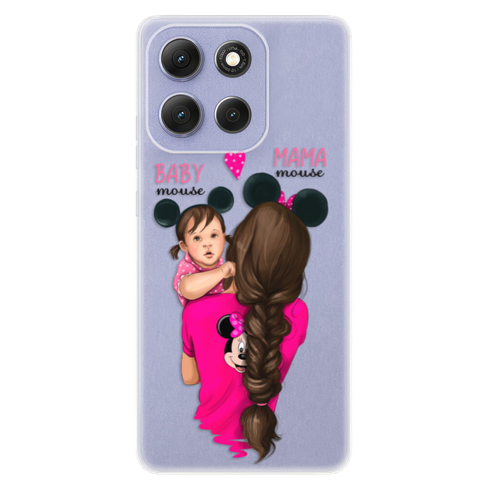 Odolné silikónové puzdro iSaprio - Mama Mouse Brunette and Girl - Motorola Moto G86 5G