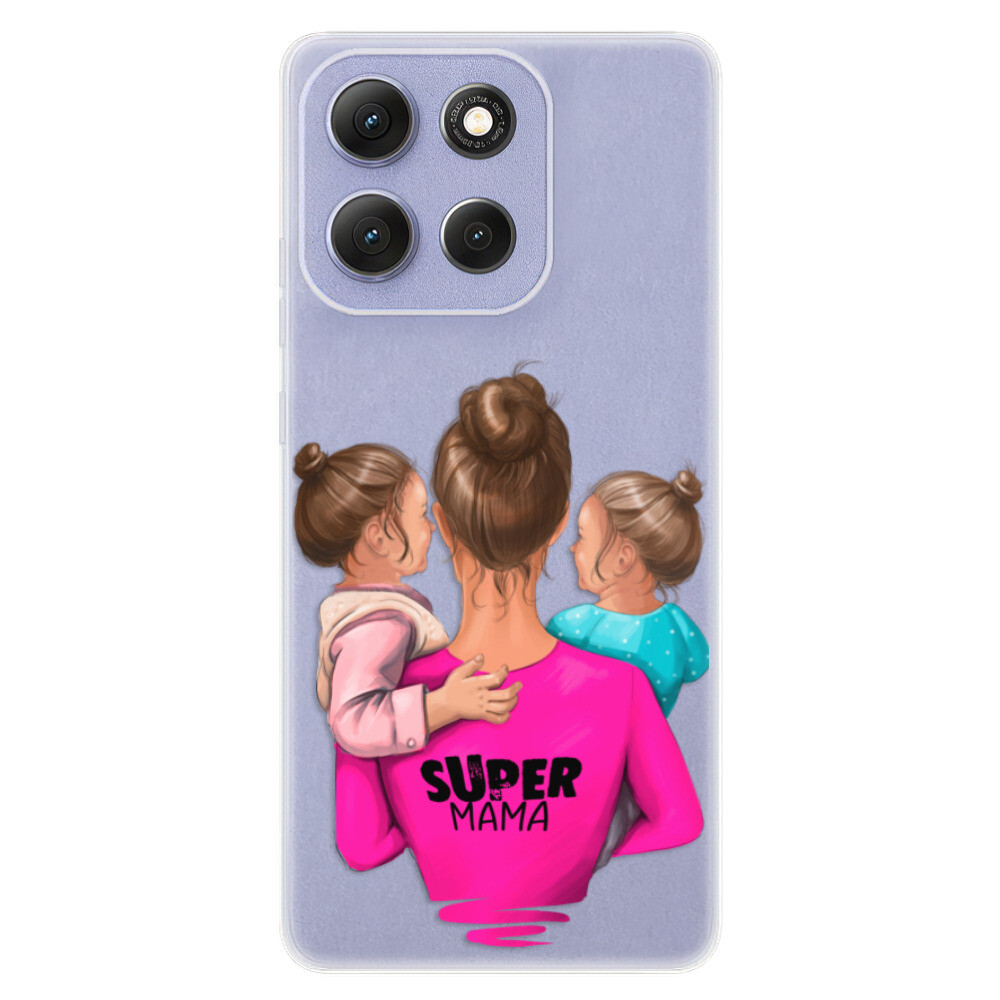 Odolné silikónové puzdro iSaprio - Super Mama - Two Girls - Motorola Moto G86 5G