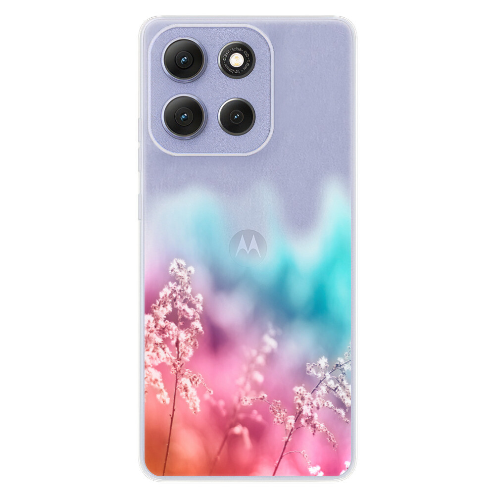 Odolné silikónové puzdro iSaprio - Rainbow Grass - Motorola Moto G86 5G