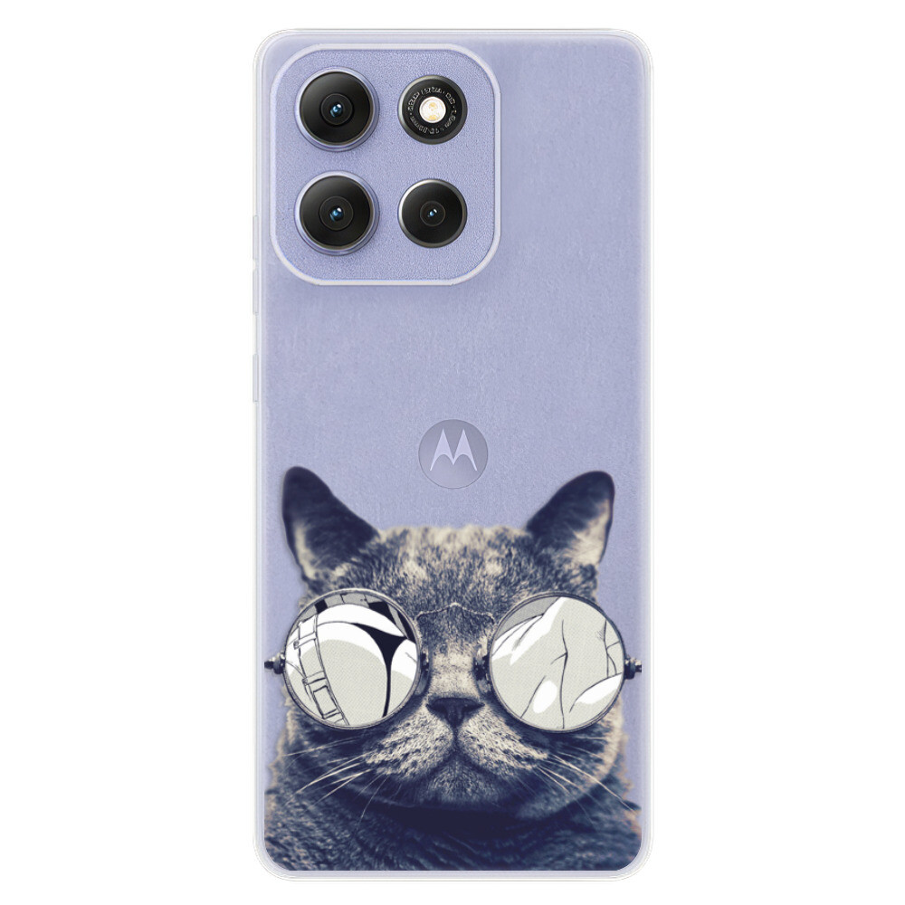 Odolné silikónové puzdro iSaprio - Crazy Cat 01 - Motorola Moto G86 5G