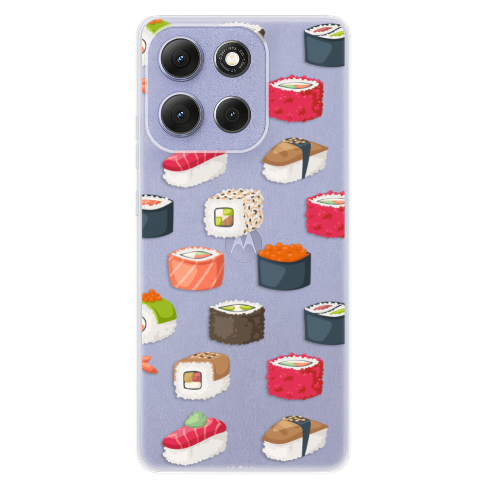 Odolné silikónové puzdro iSaprio - Sushi Pattern - Motorola Moto G86 5G