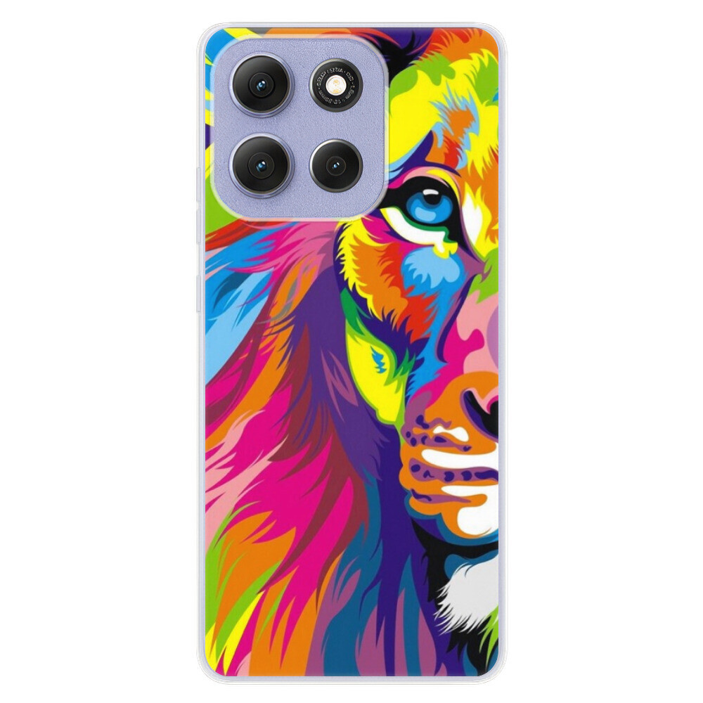 Odolné silikónové puzdro iSaprio - Rainbow Lion - Motorola Moto G86 5G