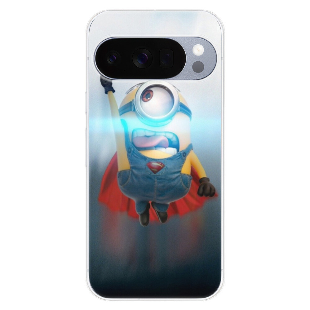 Odolné silikónové puzdro iSaprio - Mimons Superman 02 - Google Pixel 10 / 10 Pro