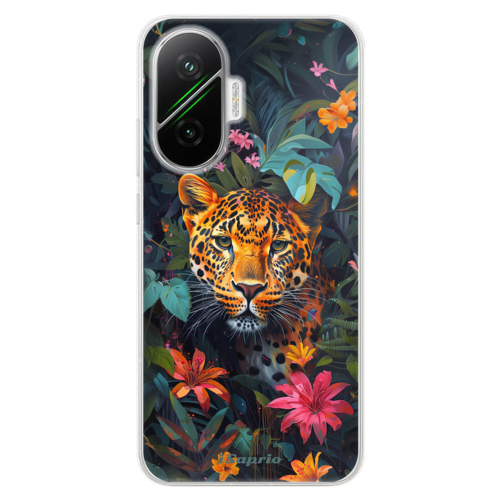 Odolné silikónové puzdro iSaprio - Flower Jaguar - Poco F7