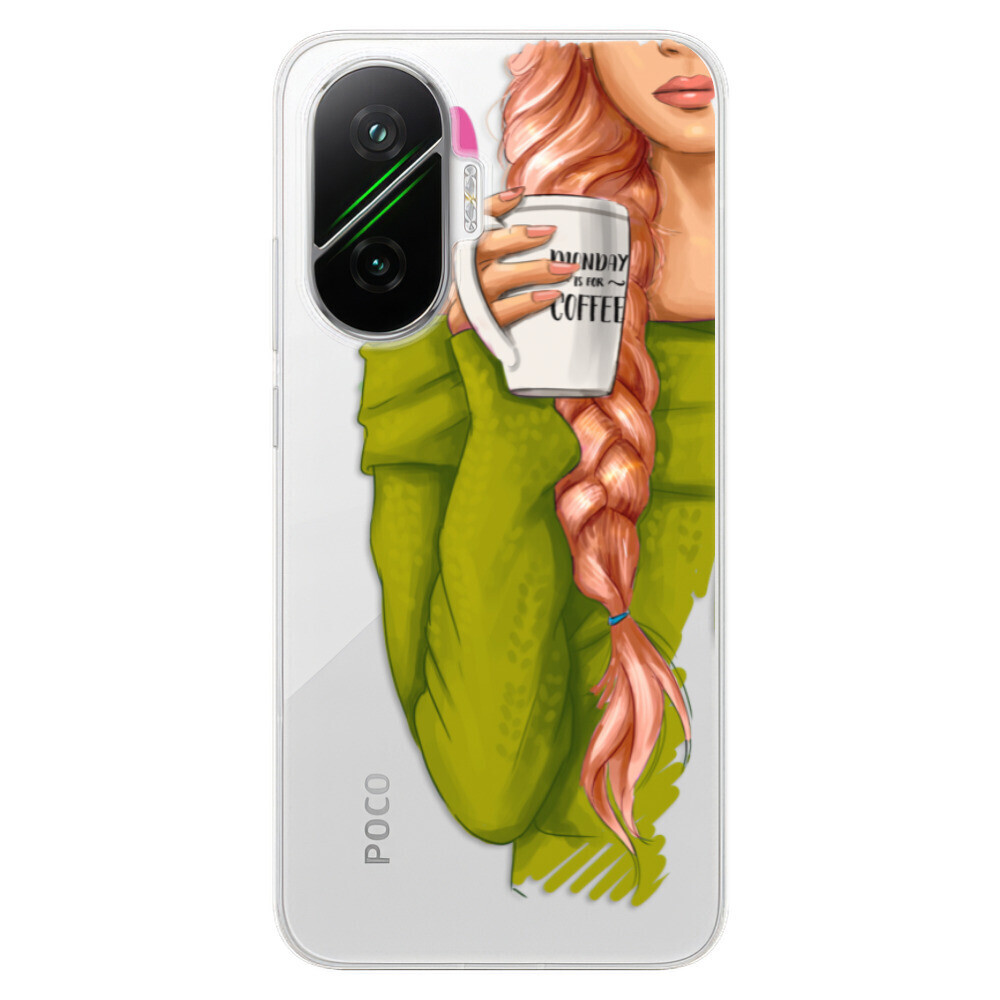 Odolné silikónové puzdro iSaprio - My Coffe and Redhead Girl - Poco F7