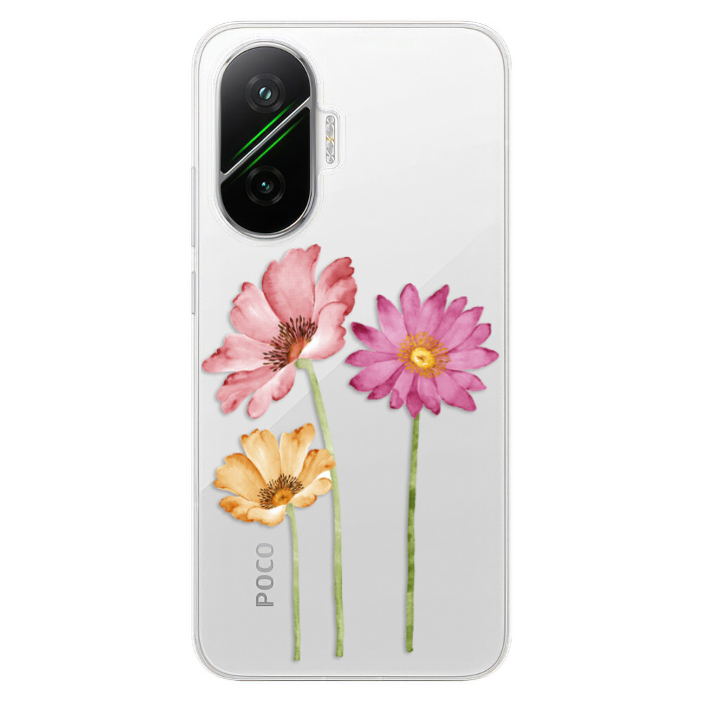 Odolné silikónové puzdro iSaprio - Three Flowers - Poco F7