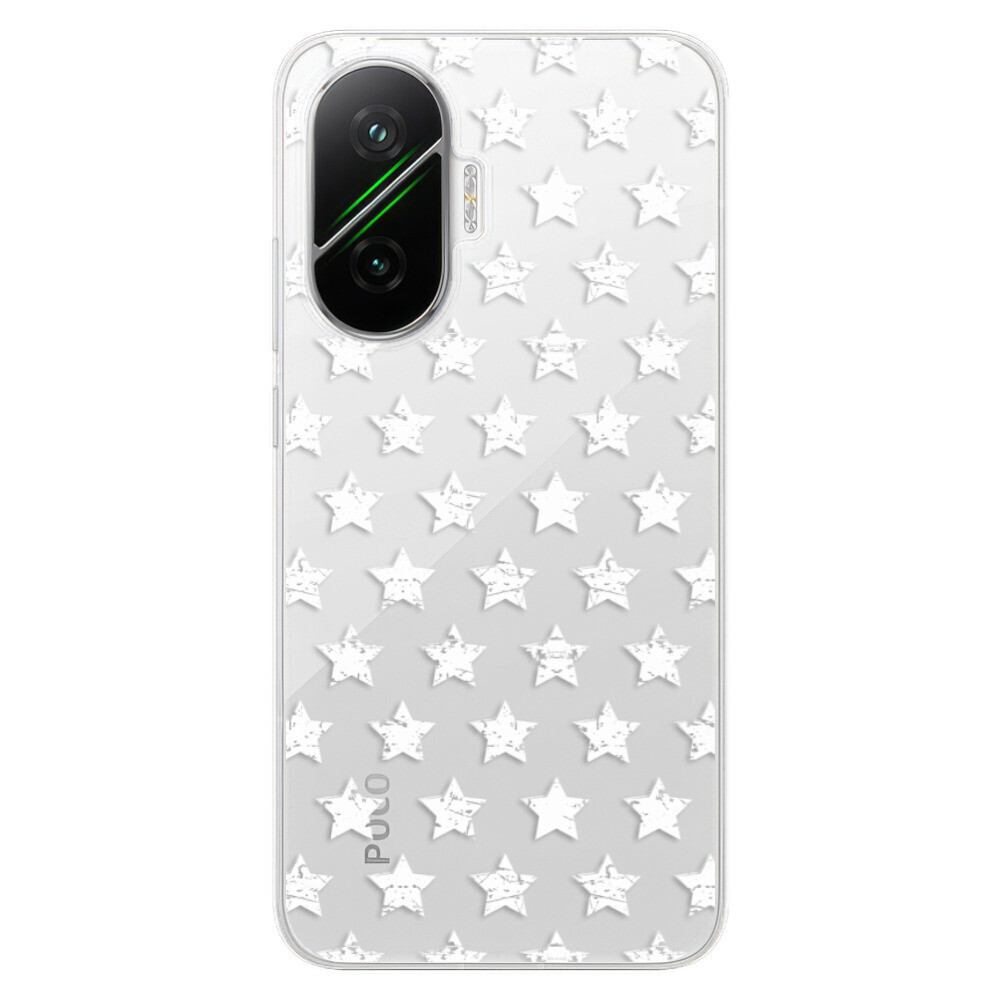 Odolné silikónové puzdro iSaprio - Stars Pattern - white - Poco F7