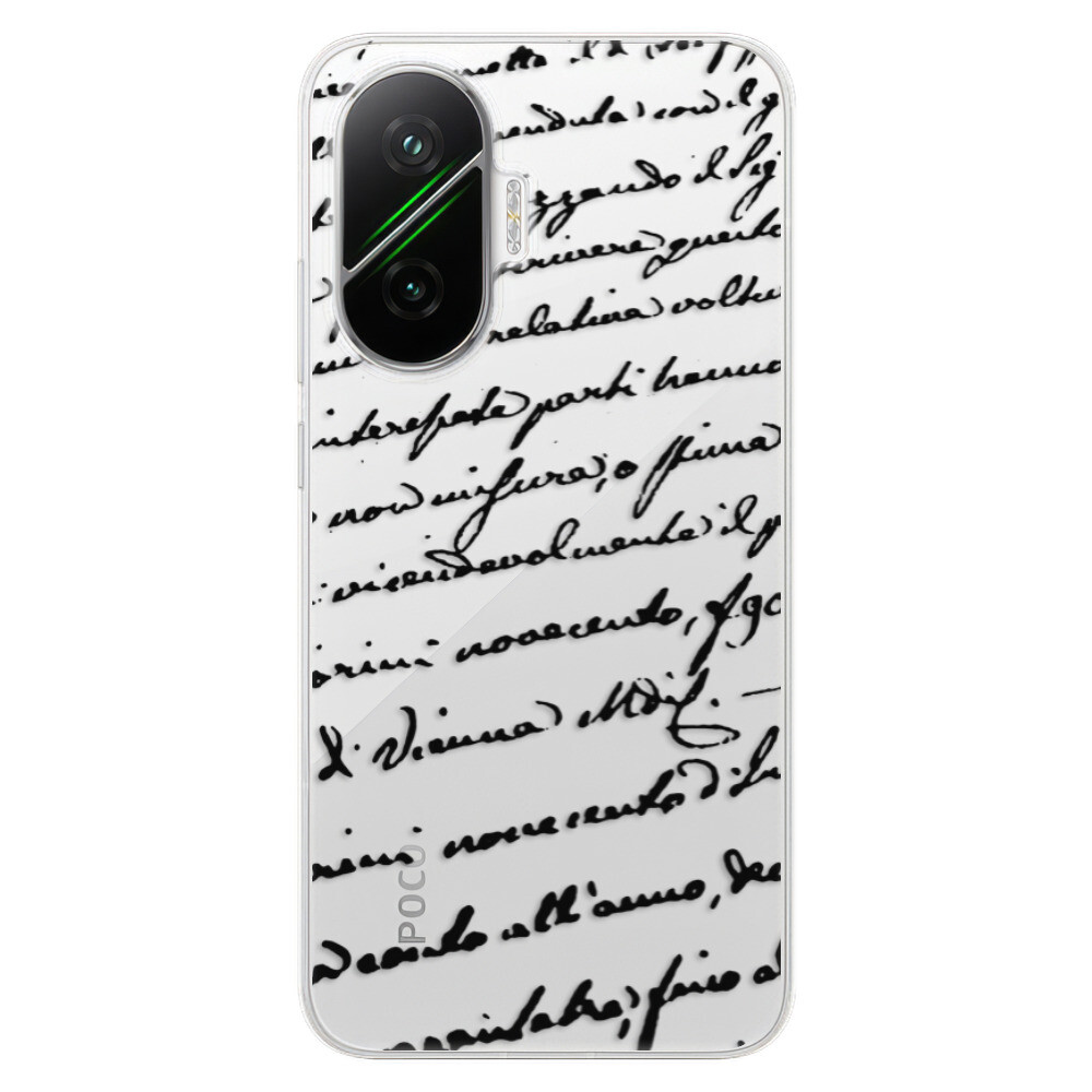 Odolné silikónové puzdro iSaprio - Handwriting 01 - black - Poco F7