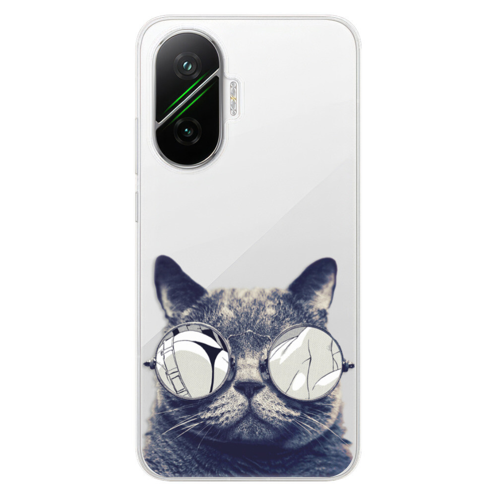 Odolné silikónové puzdro iSaprio - Crazy Cat 01 - Poco F7