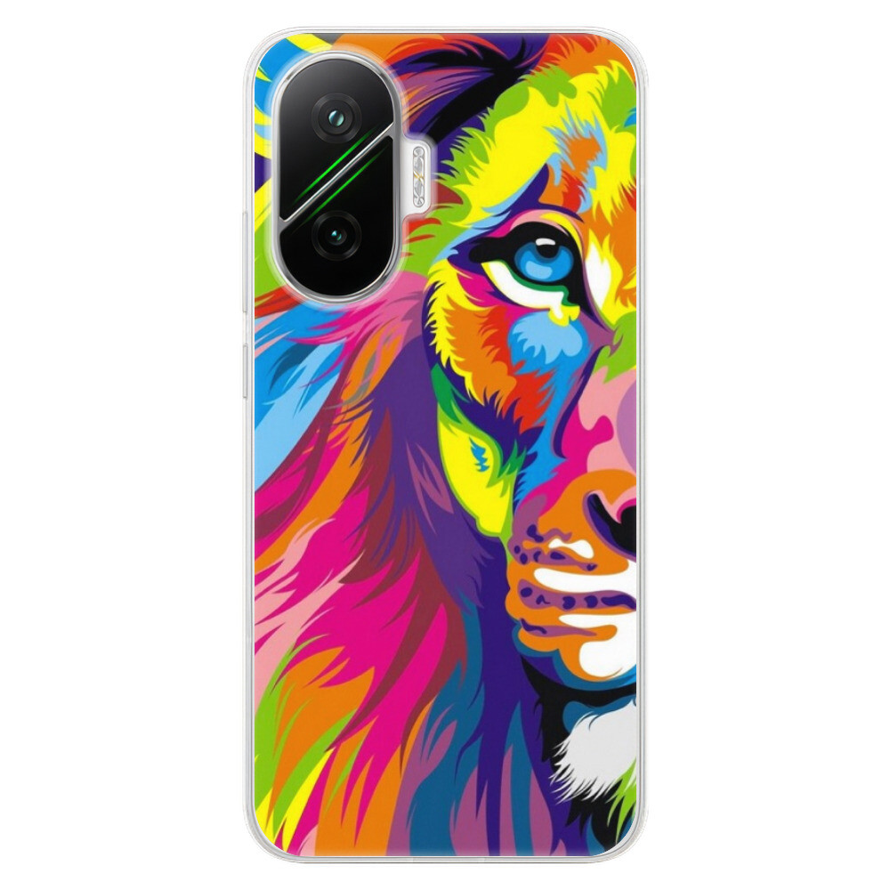 Odolné silikónové puzdro iSaprio - Rainbow Lion - Poco F7