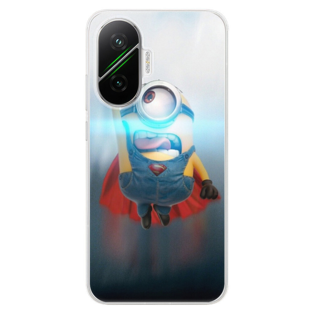Odolné silikónové puzdro iSaprio - Mimons Superman 02 - Poco F7