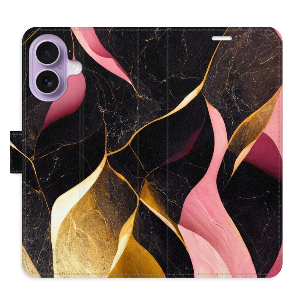 Flipové puzdro iSaprio - Gold Pink Marble 02 - iPhone 17