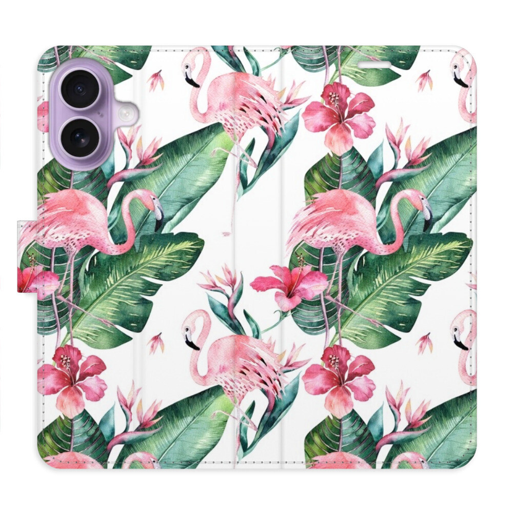 Flipové puzdro iSaprio - Flamingos Pattern - iPhone 17