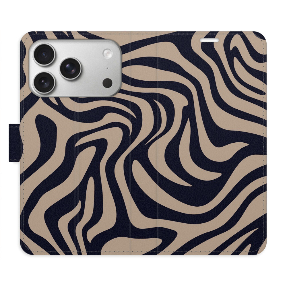 Flipové puzdro iSaprio - Zebra Black 02 - iPhone 17 Pro
