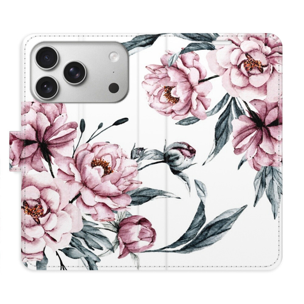 Flipové puzdro iSaprio - Pink Flowers - iPhone 17 Pro