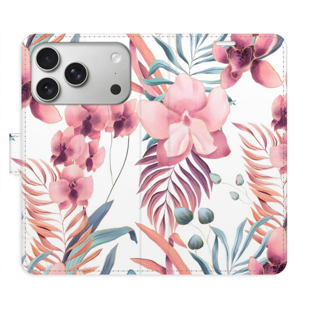 Flipové puzdro iSaprio - Pink Flowers 02 - iPhone 17 Pro