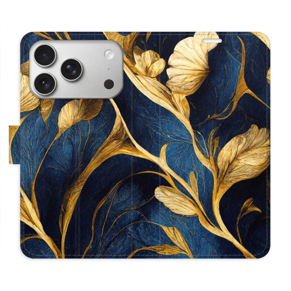 Flipové puzdro iSaprio - GoldBlue - iPhone 17 Pro