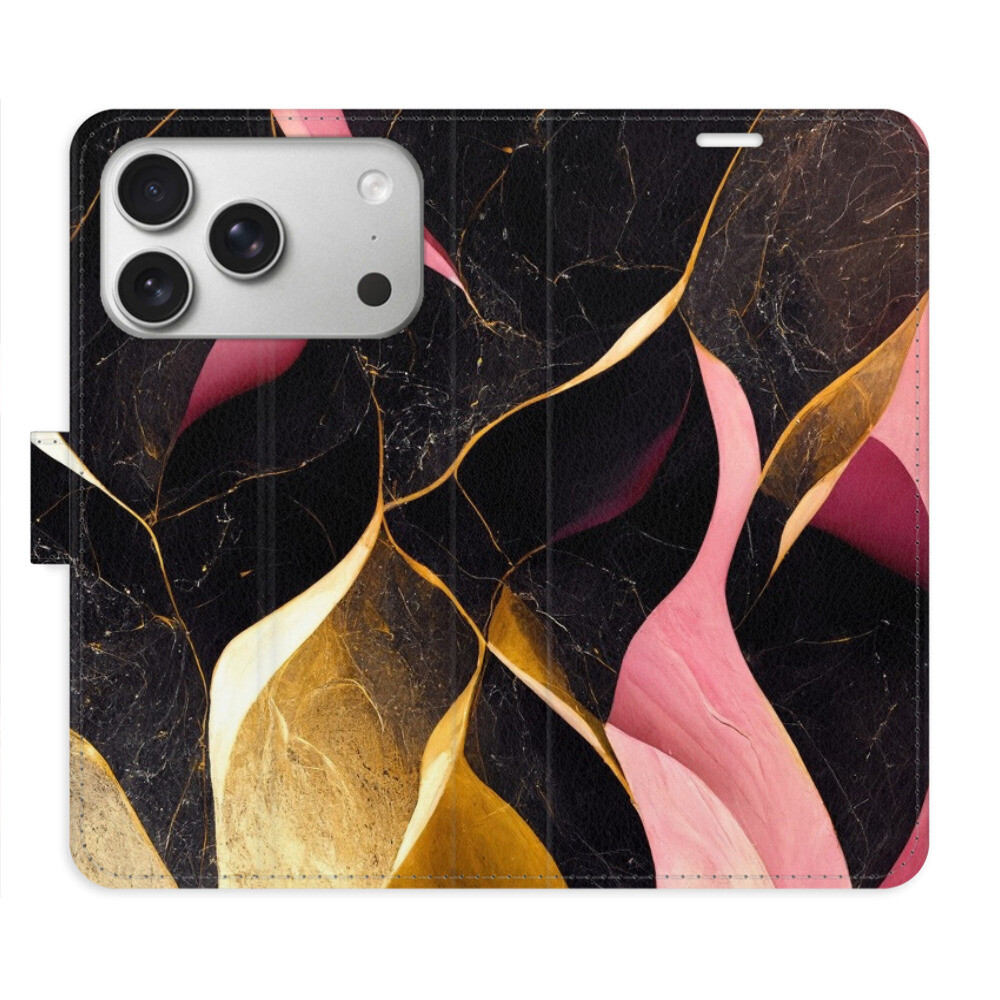 Flipové puzdro iSaprio - Gold Pink Marble 02 - iPhone 17 Pro
