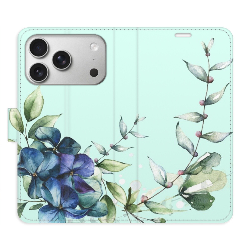 Flipové puzdro iSaprio - Blue Flowers - iPhone 17 Pro
