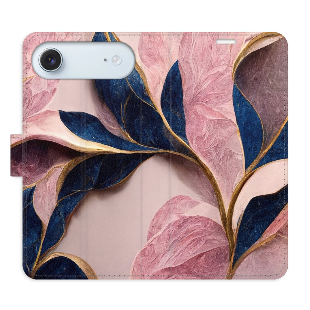 Flipové puzdro iSaprio - Pink Leaves - iPhone 17 Air