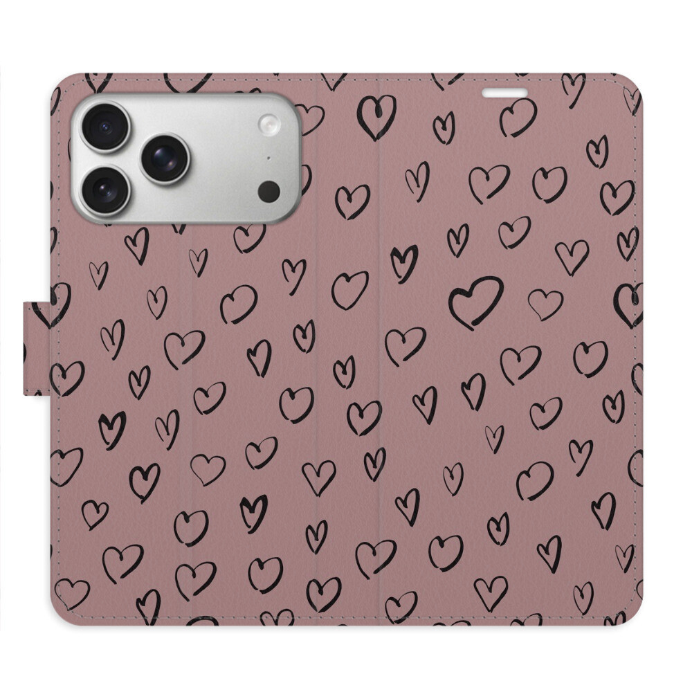 Flipové puzdro iSaprio - Heart Dark 02 - iPhone 17 Pro Max