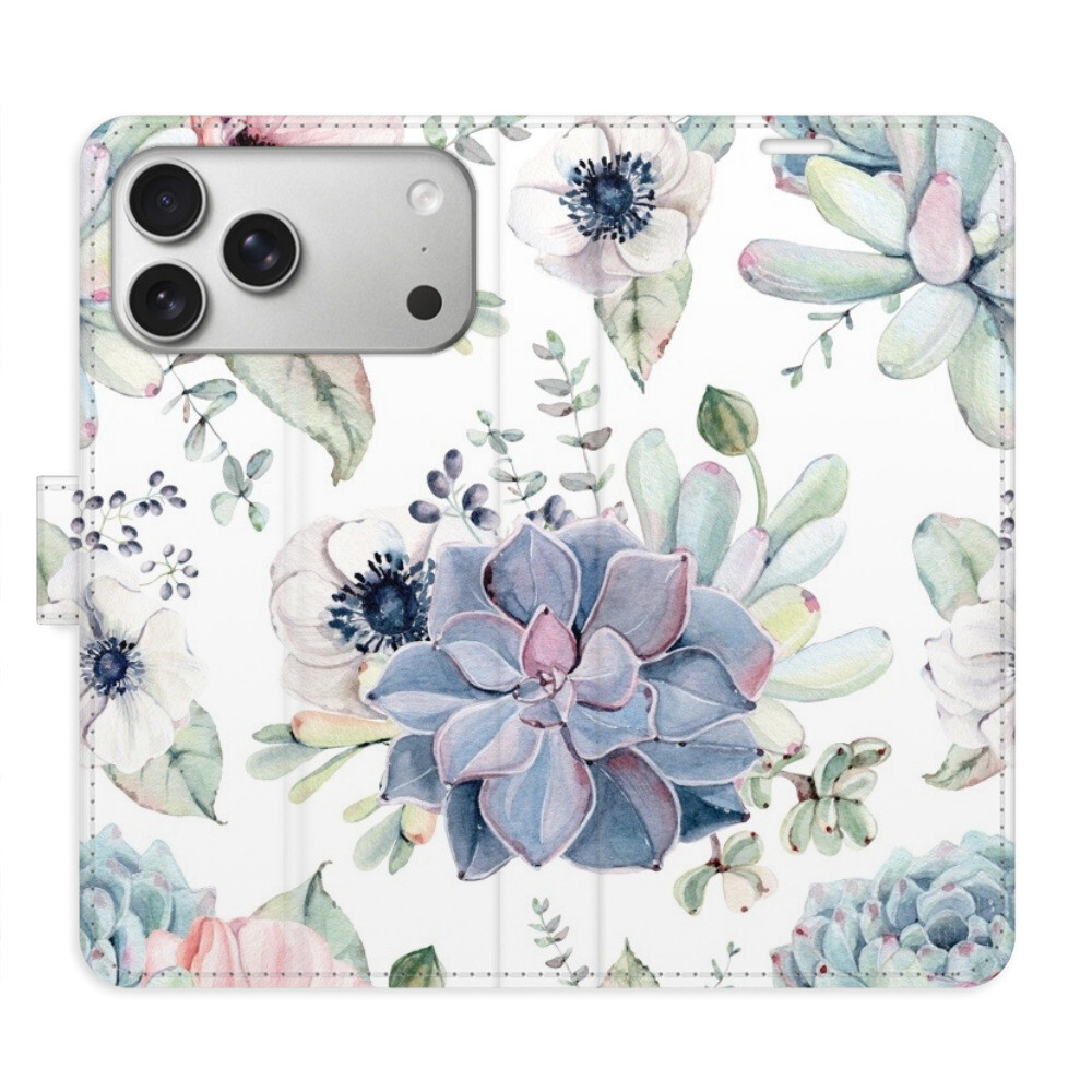 Flipové puzdro iSaprio - Succulents - iPhone 17 Pro Max