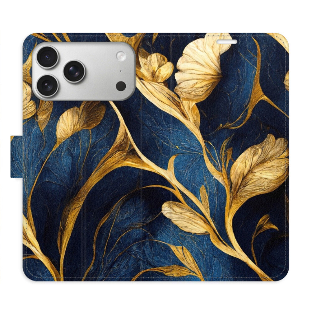 Flipové puzdro iSaprio - GoldBlue - iPhone 17 Pro Max