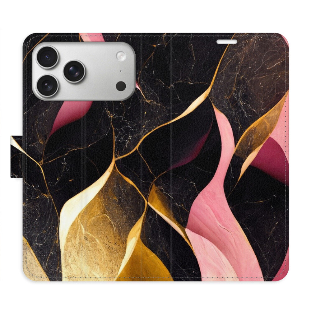 Flipové puzdro iSaprio - Gold Pink Marble 02 - iPhone 17 Pro Max