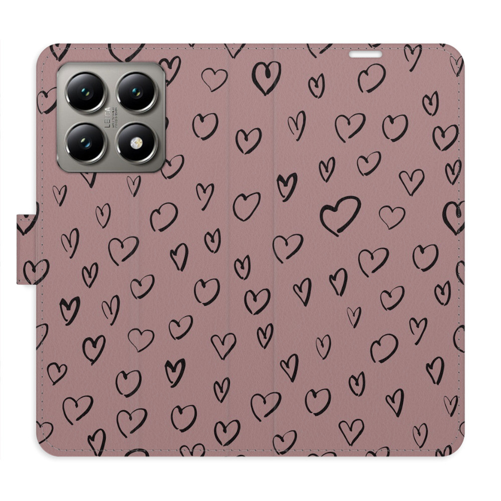 Flipové puzdro iSaprio - Heart Dark 02 - Xiaomi 14T