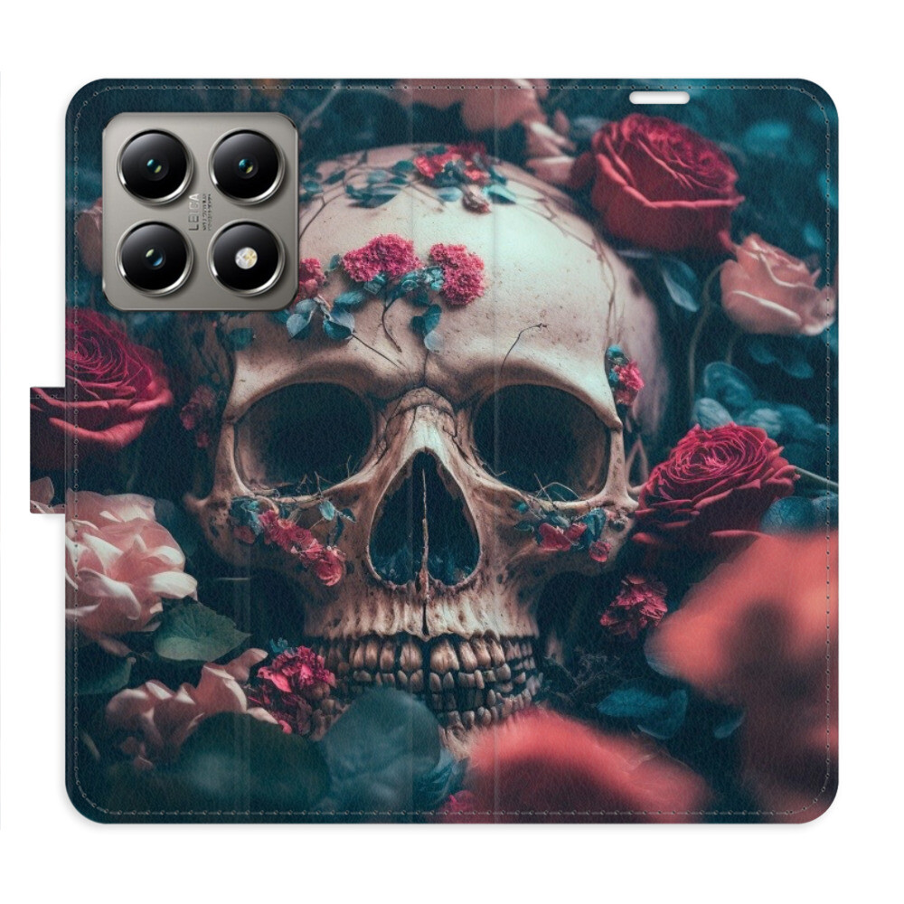 Flipové puzdro iSaprio - Skull in Roses 02 - Xiaomi 14T