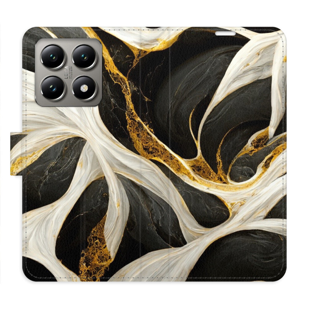 Flipové puzdro iSaprio - BlackGold Marble - Xiaomi 14T
