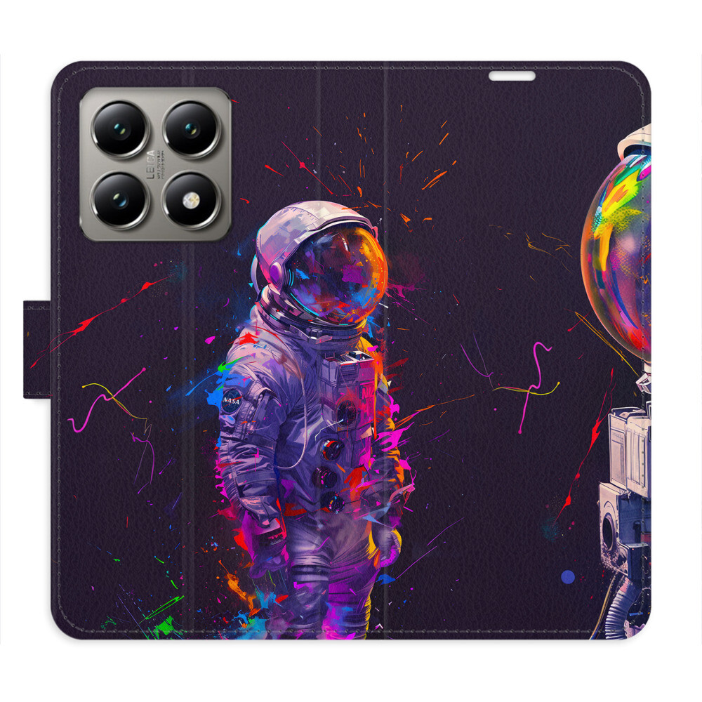 Flipové puzdro iSaprio - Neon Astronaut 02 - Xiaomi 14T Pro