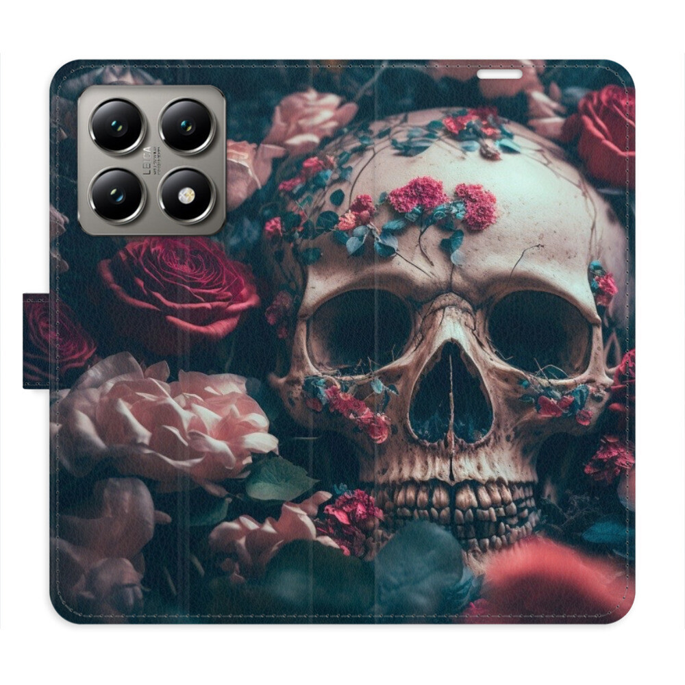 Flipové puzdro iSaprio - Skull in Roses 02 - Xiaomi 14T Pro