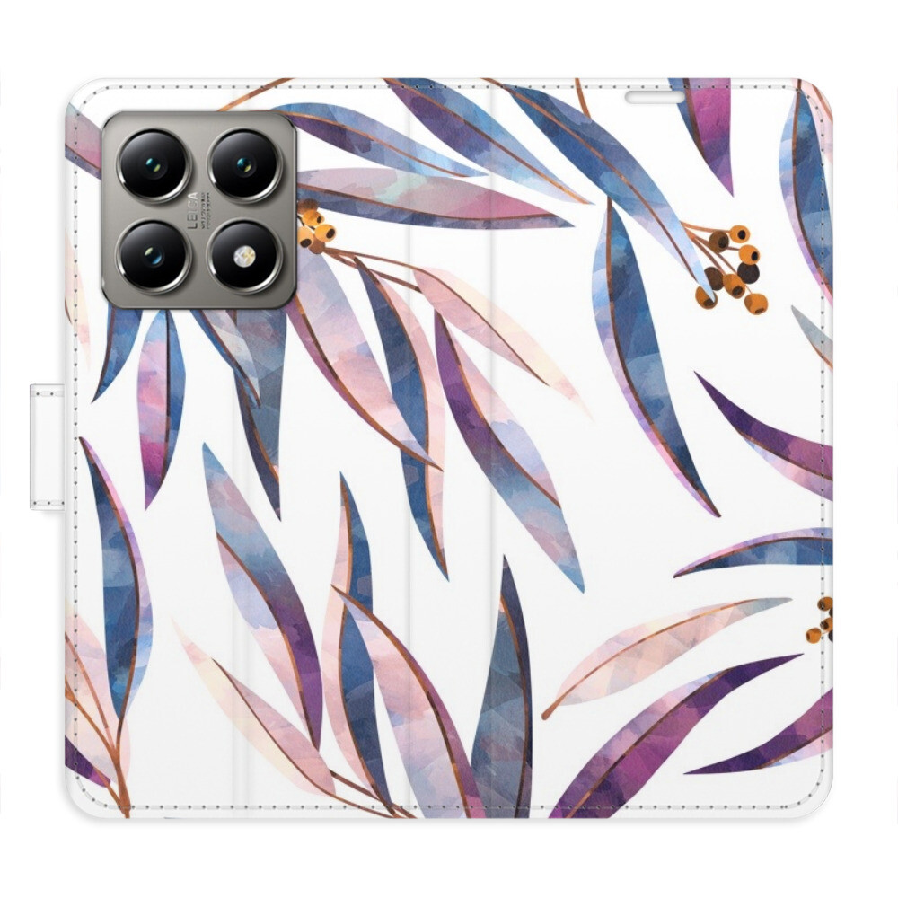 Flipové puzdro iSaprio - Ornamental Leaves - Xiaomi 14T Pro