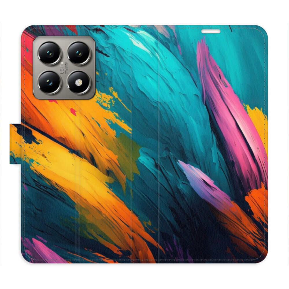 Flipové puzdro iSaprio - Orange Paint 02 - Xiaomi 14T Pro