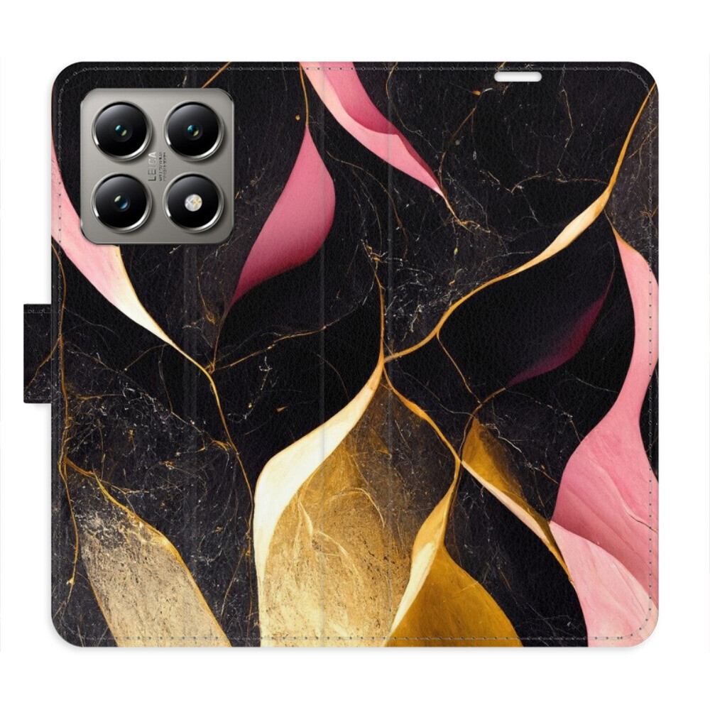 Flipové puzdro iSaprio - Gold Pink Marble 02 - Xiaomi 14T Pro