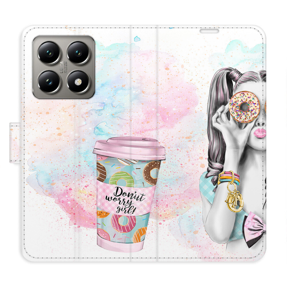 Flipové puzdro iSaprio - Donut Worry Girl - Xiaomi 14T Pro