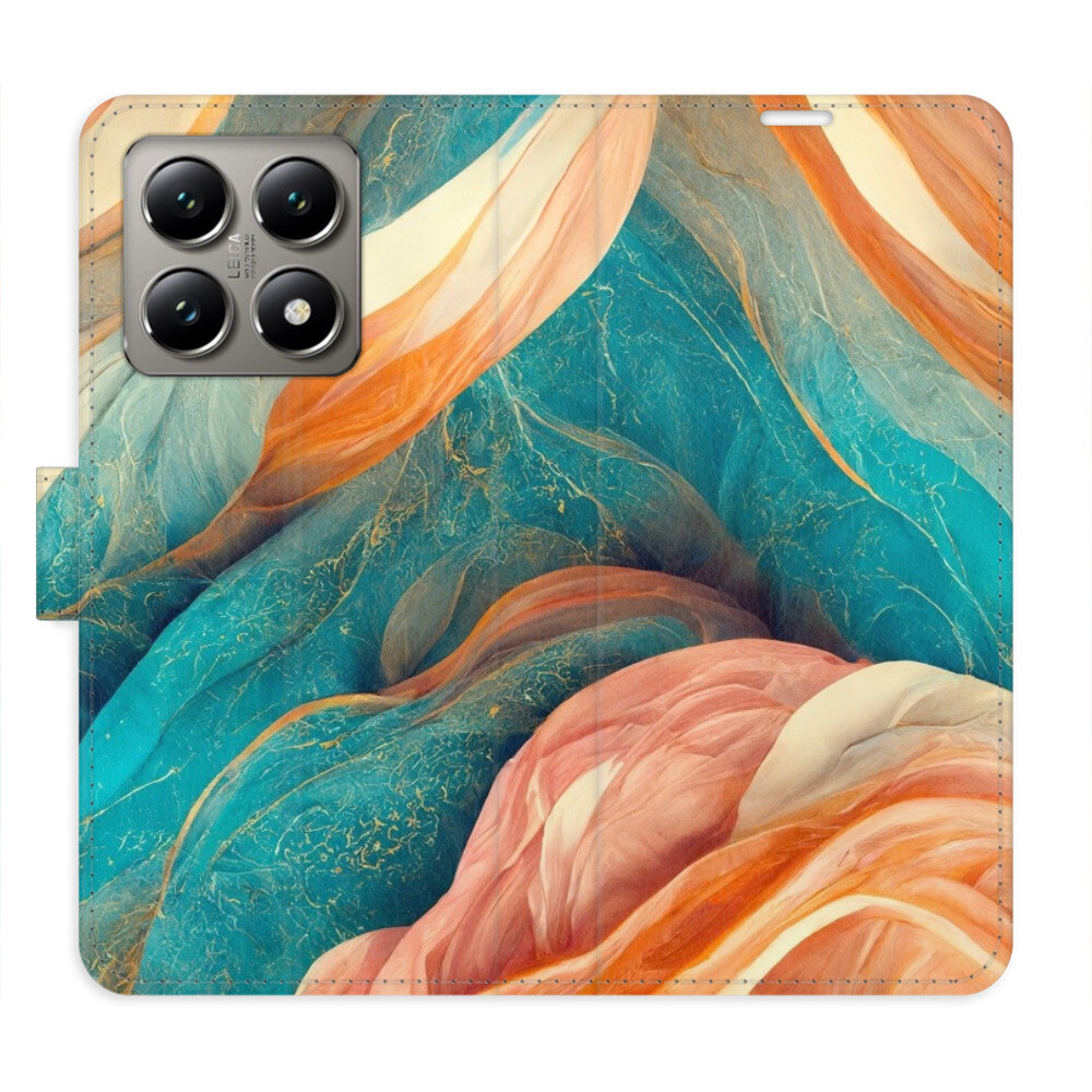 Flipové puzdro iSaprio - Blue and Orange - Xiaomi 14T Pro