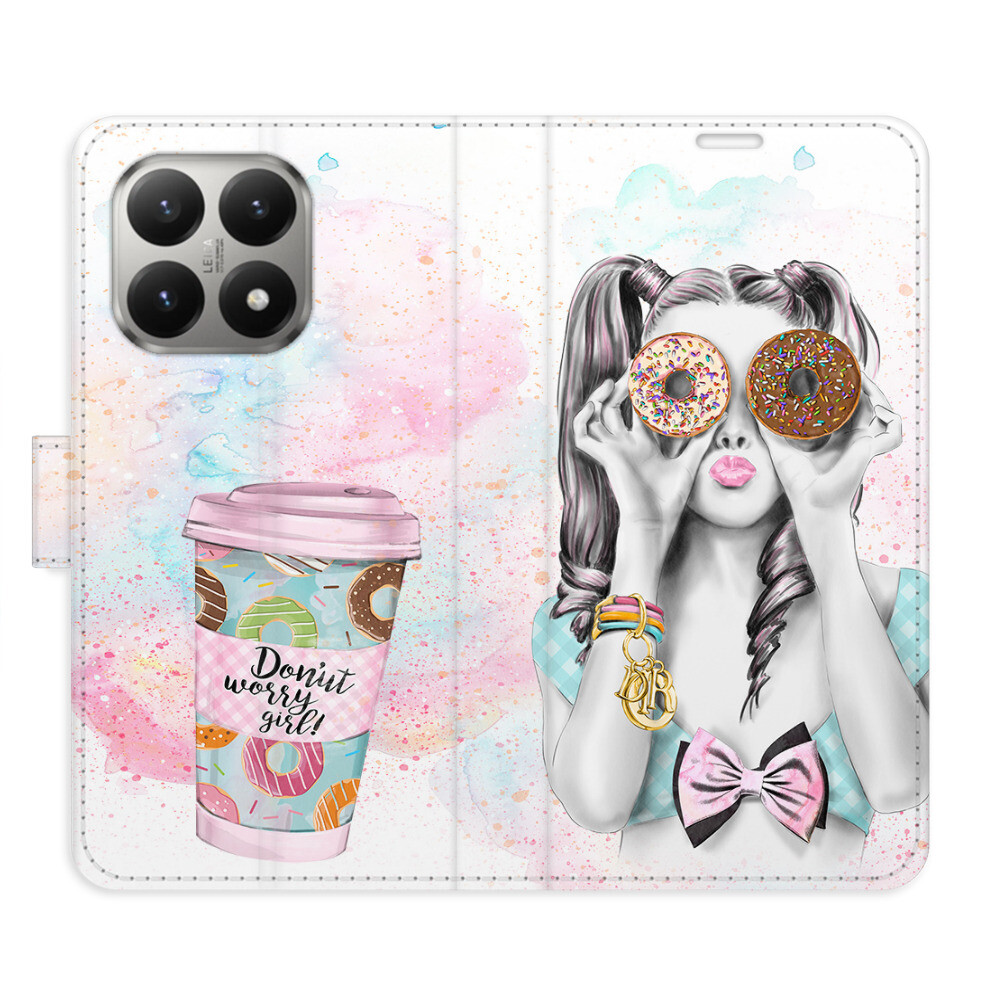 Flipové puzdro iSaprio - Donut Worry Girl - Xiaomi 15T