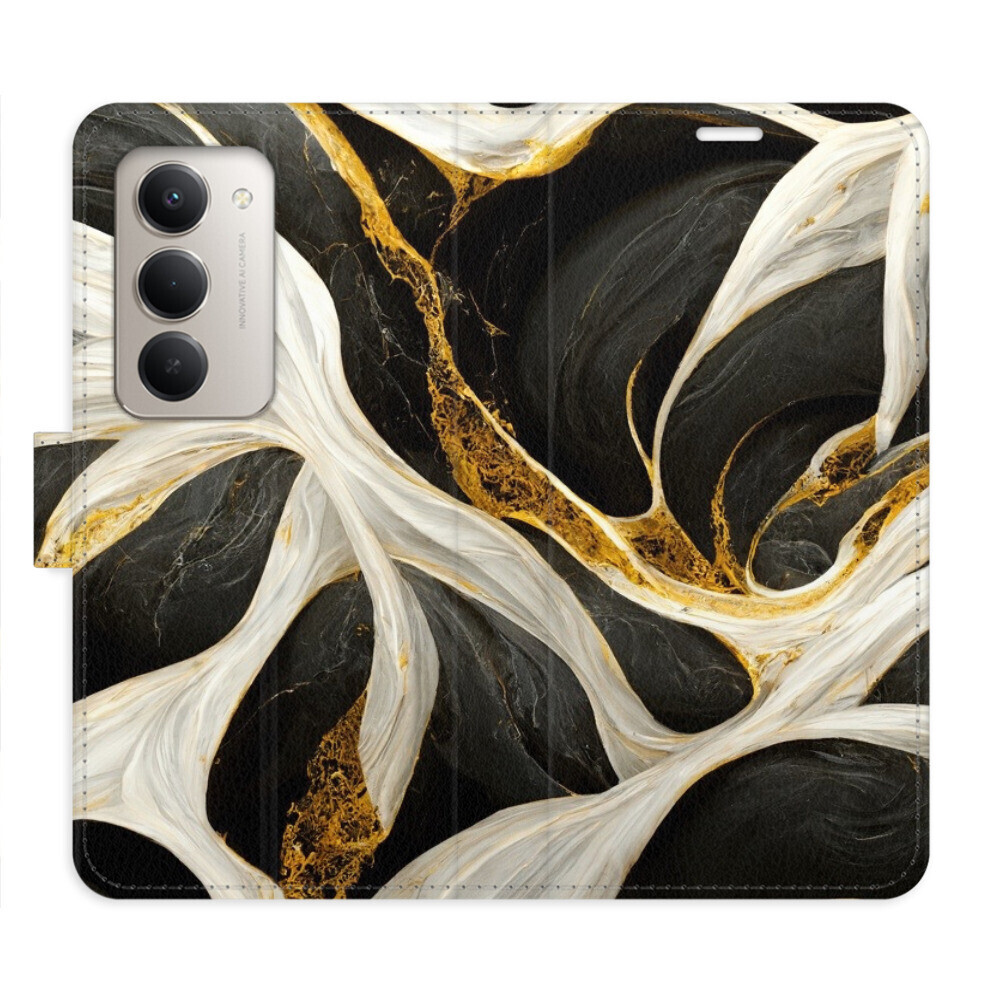 Flipové puzdro iSaprio - BlackGold Marble - Xiaomi Redmi 15