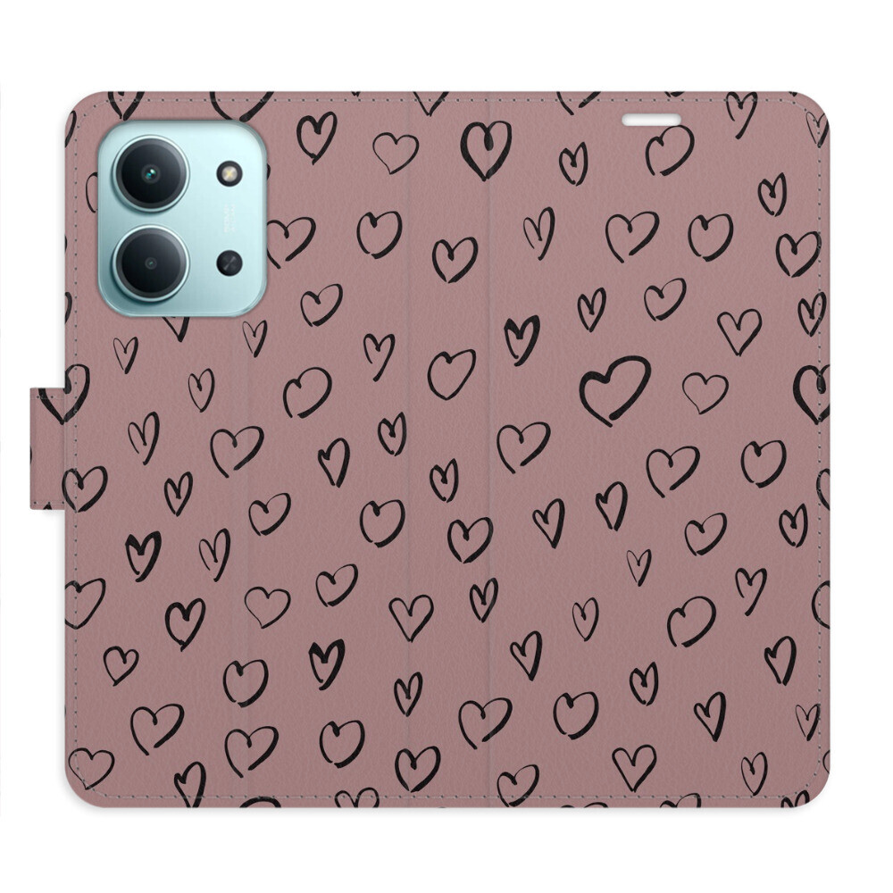 Flipové puzdro iSaprio - Heart Dark 02 - Xiaomi Redmi 15C