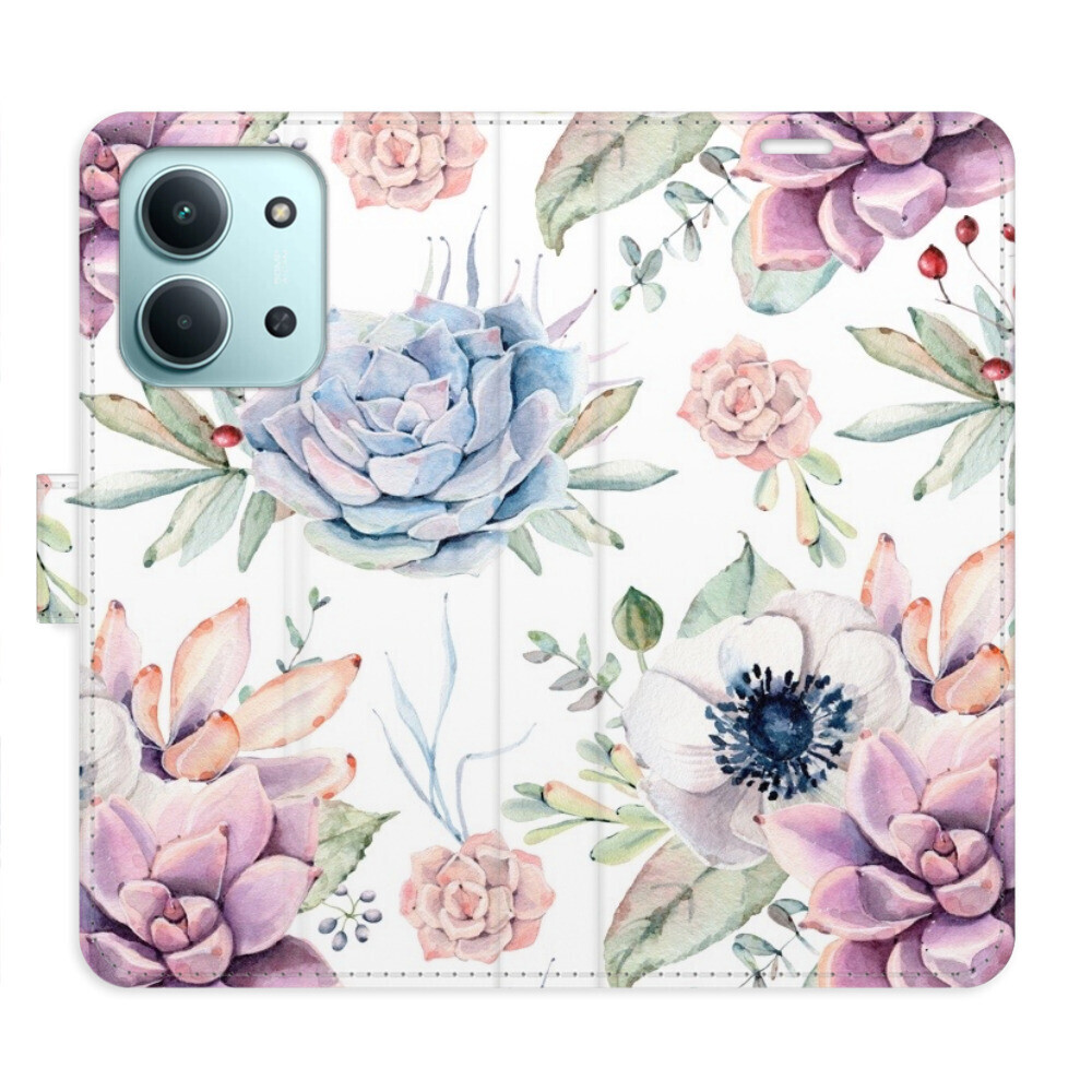 Flipové puzdro iSaprio - Succulents Pattern - Xiaomi Redmi 15C