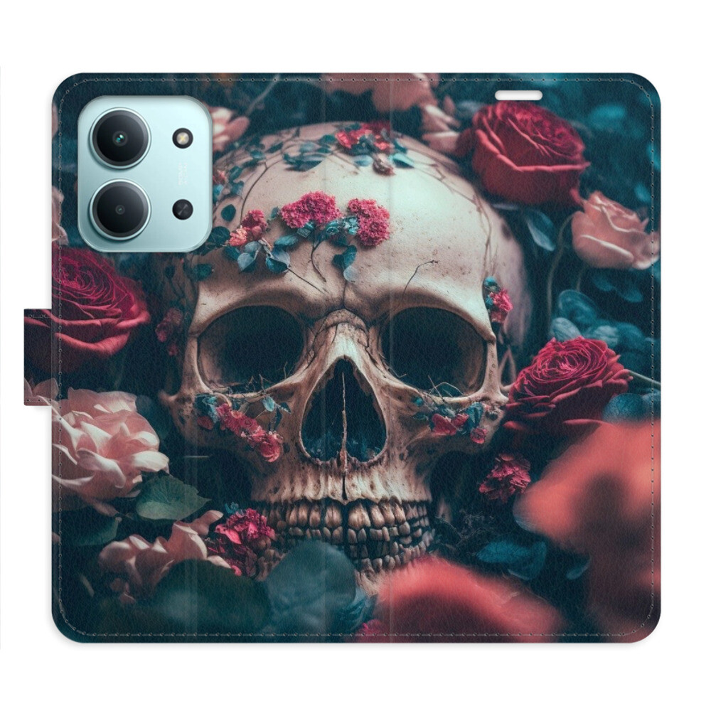 Flipové puzdro iSaprio - Skull in Roses 02 - Xiaomi Redmi 15C