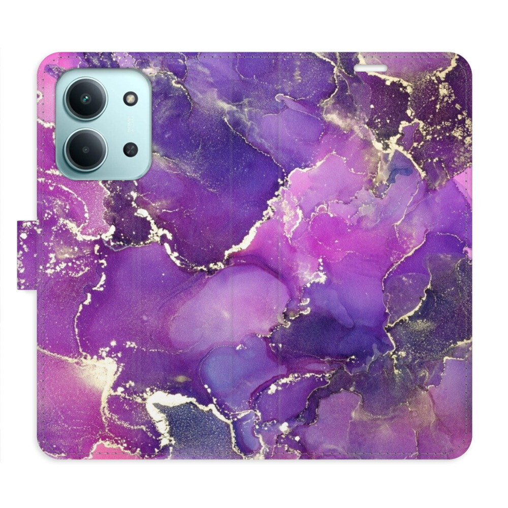 Flipové puzdro iSaprio - Purple Marble - Xiaomi Redmi 15C