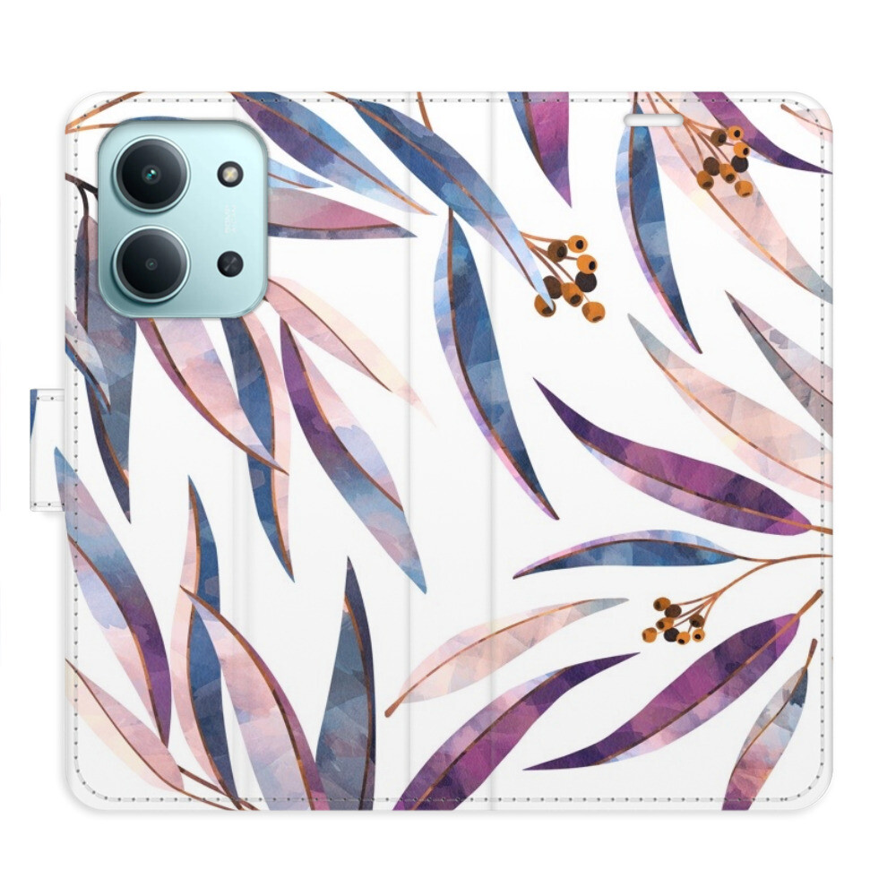 Flipové puzdro iSaprio - Ornamental Leaves - Xiaomi Redmi 15C