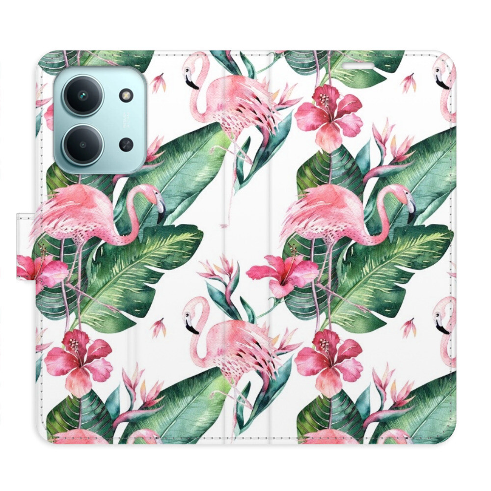 Flipové puzdro iSaprio - Flamingos Pattern - Xiaomi Redmi 15C