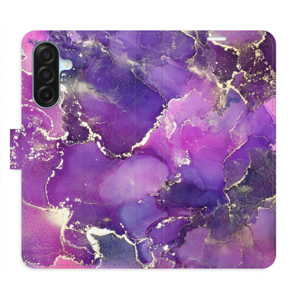 Flipové puzdro iSaprio - Purple Marble - Samsung Galaxy A17 / A17 5G